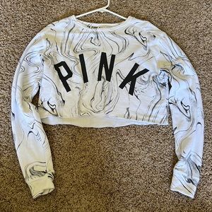 PINK Marbled crop top